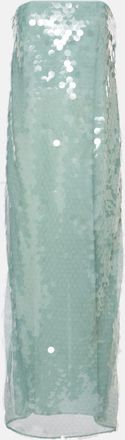 Staud Casey sequined strapless maxi dress