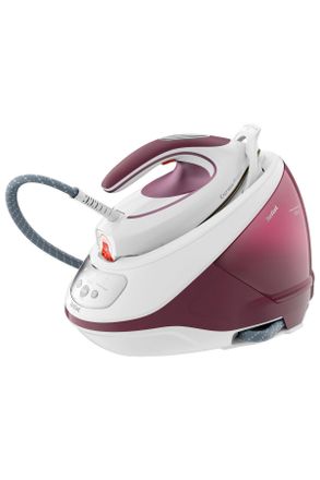 T-fal Dampfb&uuml;gelstation, Wei&szlig;, Brombeere, 24.3x29.4x39.8 cm, Schlauchaufbewahrungsfach, Transportverriegelung, Vertikaldampf, Schnellaufheizung, leichtgleit