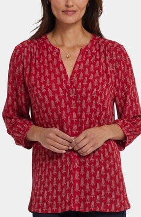 NYDJ Pintuck Top in Jacqueline at Nordstrom Rack, Size Large