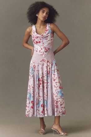 BHLDN Cowl-Neck Maxi Dress