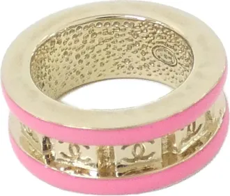 Chanel Gold Pink Band Ring (Pre-Owned)