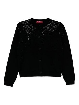 Gucci Long Sleeve Crew-Neck Cardigan
