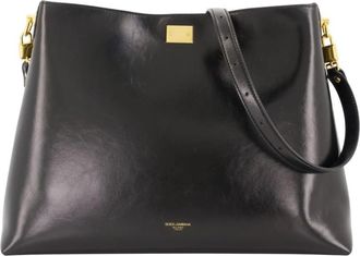 Dolce & Gabbana Vittoria Grote Tas - Dames - Schoudertassen - Zwart - ONE Size - Leer - Tassen