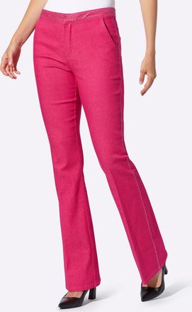 Heine Bootcut-Jeans HEINE, Damen, Gr. 34, Normalgr&ouml;ssen, pink, 76% Baumwolle, 22% Polyester, 2% Elasthan, unifarben, lang, Jeans Bootcut-Jeans