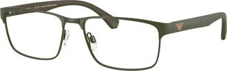 Emporio Armani Glasses, unisex, Green, Size: 58 MM Ea1105 Rectangle Frame