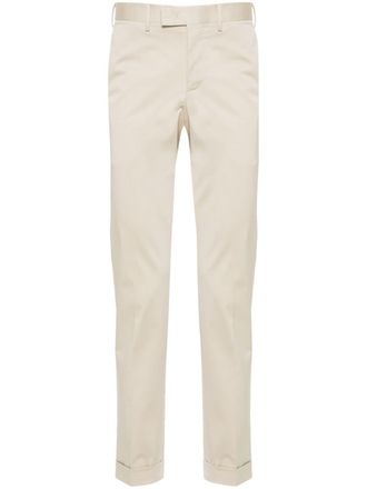 Pantaloni Torino pressed-crease slim-fit tailored trousers - Neutrals