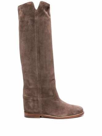 Via Roma 15 slip-on knee-high boots - Brown