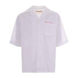 Marni Short Sleeve Shirts, male, White, Size: L Short Sleeve Shirts