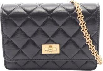 Chanel Pre-owned Vintage Cross Body Bag - Dames - Vintage Schoudertas - Zwart - ONE Size - Leer - Vintage