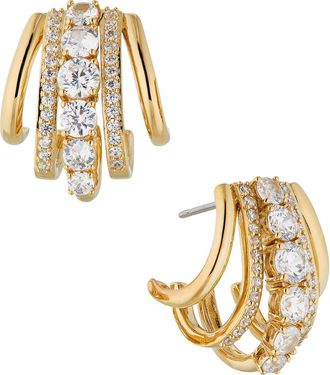 Nadri Cleo J Hoop Earrings in Gold at Nordstrom