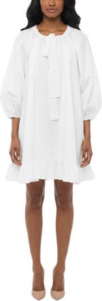 Patou White Round Neck Mini Dress