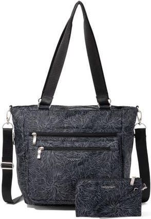 Baggallini Modern Everyday Shopper Tote in Midnight Blossom Print at Nordstrom