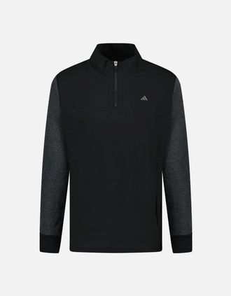 adidas Mens Adidas Goto Quarter Zip Golf Jacket Black - Size: 40/Regular