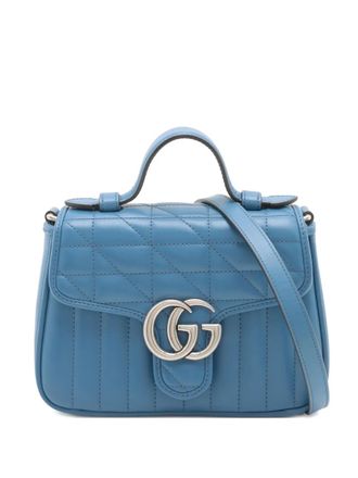 Gucci 2024 mini Marmont matelassé leather bag - women - Calf Leather - One Size - Blue