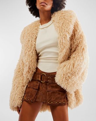 Free People We The Free Micro Mini Vegan Suede Skort