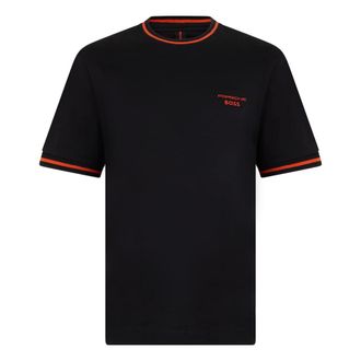HUGO BOSS Tops, Heren, Zwart, XS, Katoen, Katoenen T-shirt met korte mouwen