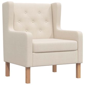 vidaXL Sill&oacute;n De Tela Color Blanco Crema Vidaxl