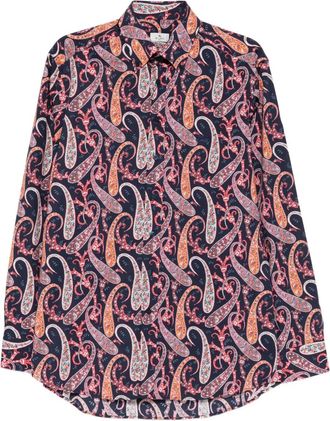 Etro Overhemd met paisley-print - Blauw