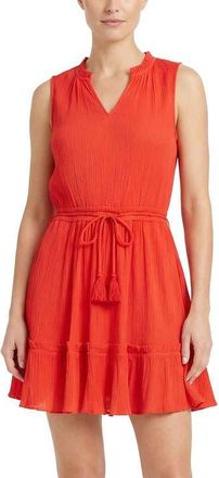 Change of Scenery Beth Smock Waist Cotton Short Dress in Guava Red at Nordstrom, Size X-Small