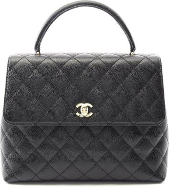 Chanel Matelasse Handbag Black Leather