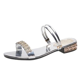 Generic Sandals Womens Summer Elegant with Heel Shoes Womens Small Heel Open Strap Sandals Toe Sandals Non-Slip Outdoor Sandals Airy Beach Slippers Ankle Stra