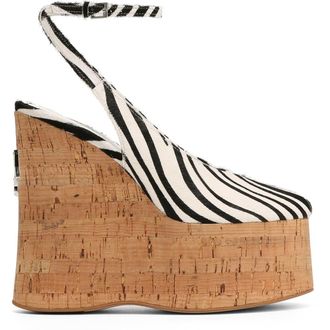 Naked Wolfe Tansy Wedge in Zebra at Nordstrom, Size 37.5