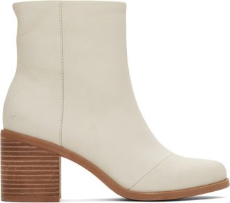 Toms Evelyn Light Sand Leather Heeled Boot