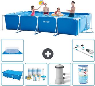 Intex Piscina Con Estructura Rectangular - 450x220x84 Cm - 7-piezas S30318