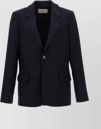 Ami single-breasted wool blazer design