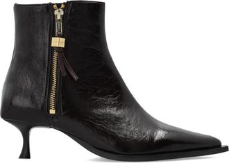 Ganni Ana Boots - Dames - Laarzen met Hak - Zwart - 37 EU - Polyester - Schoenen