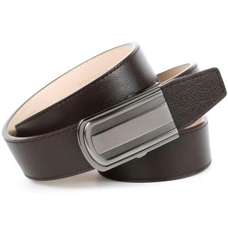 Anthoni Crown Lederg&uuml;rtel ANTHONI CROWN, Damen, Gr. 95, braun, Leder, unifarben, G&uuml;rtel Lederg&uuml;rtel, f&uuml;r Freizeithosen, Schliesse in Streifen-Optik