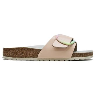 Birkenstock Madrid Big Buckle Natural Leather Unisex Comfort Sandals - Light Rose - Size:UK 5.5