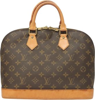 Louis Vuitton Alma Brown Fabric Handbag (Pre-Owned)