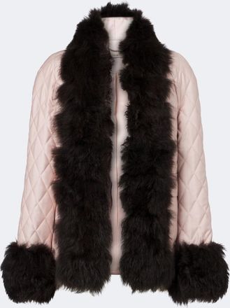 Jacques Wei Quilted shearling-trimmed coat