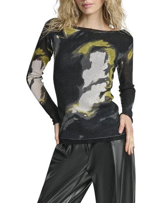DKNY Printed Double Layer Sweater