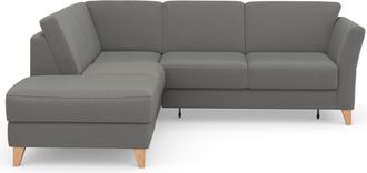 Sit&more Ecksofa »Visby L-Form« Wahlweise mit Bettfunktion und Stauraum, frei im Raum stellbar