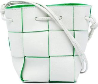 Bottega Veneta Bolso de mano de cuero napa tejido Pre-owned - Pre-owned - Mujer - Blanco - ONE SIZE