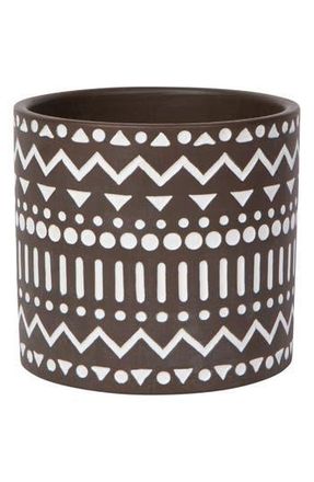 Now Designs Geometric Plant Pot in Brown/White at Nordstrom Rack