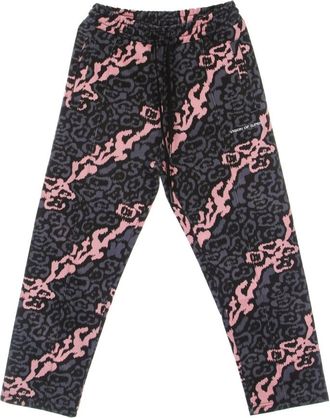 Vision Of Super Luipaard Lichtgewicht Trainingsbroek Roze/Grijs - Heren - Slim Fit Broeken - Veelkleurig - L - Katoen - Broeken