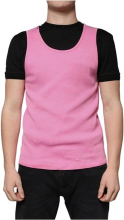 Dolce & Gabbana Heren, Tops, Roze, Maat: 2XL Katoen