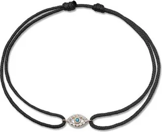 Anzie Mini Pendant Bracelet in Black at Nordstrom, Size Small