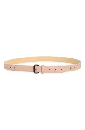 Longchamp Stud Leather Belt in Antique Pink at Nordstrom Rack