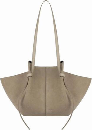 Yuzefi Mochi Suede - Dames - Schoudertassen - Beige - ONE Size - Leer - Tassen