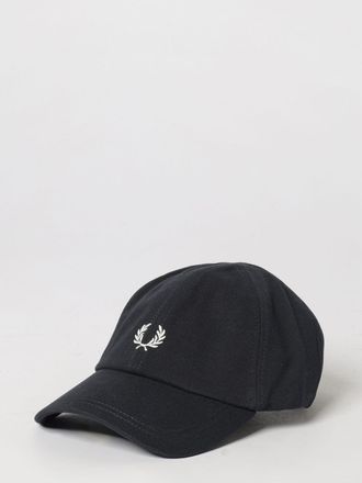 Fred Perry Cappello in canvas di cotone con logo ricamato