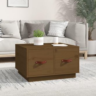 vidaXL Vidaxl - Mesa De Centro Madera Maciza De Pino Marr&oacute;n Miel 60x53x35 Cm