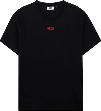 GCDS Basic Logo Regular Tee - Heren - T-shirts - Zwart - L - Katoen - Tops