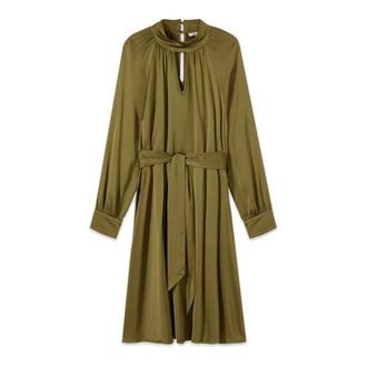 Oltre Short Kleedjes - Dames - Feestkleedjes - Groen - XL - Satijn - Kleedjes