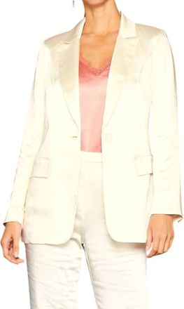 Skies Are Blue Clothing Holiday Spirit Blazer In Cream