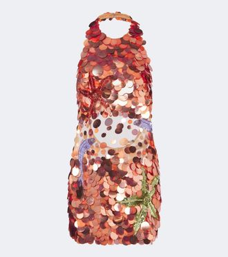 Retrof&ecirc;te Retrof&ecirc;te Dorothy embellished halterneck minidress