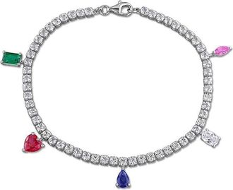 Rina Limor Silver 10.05 ct. tw. Lab-Grown Gemstone Bracelet